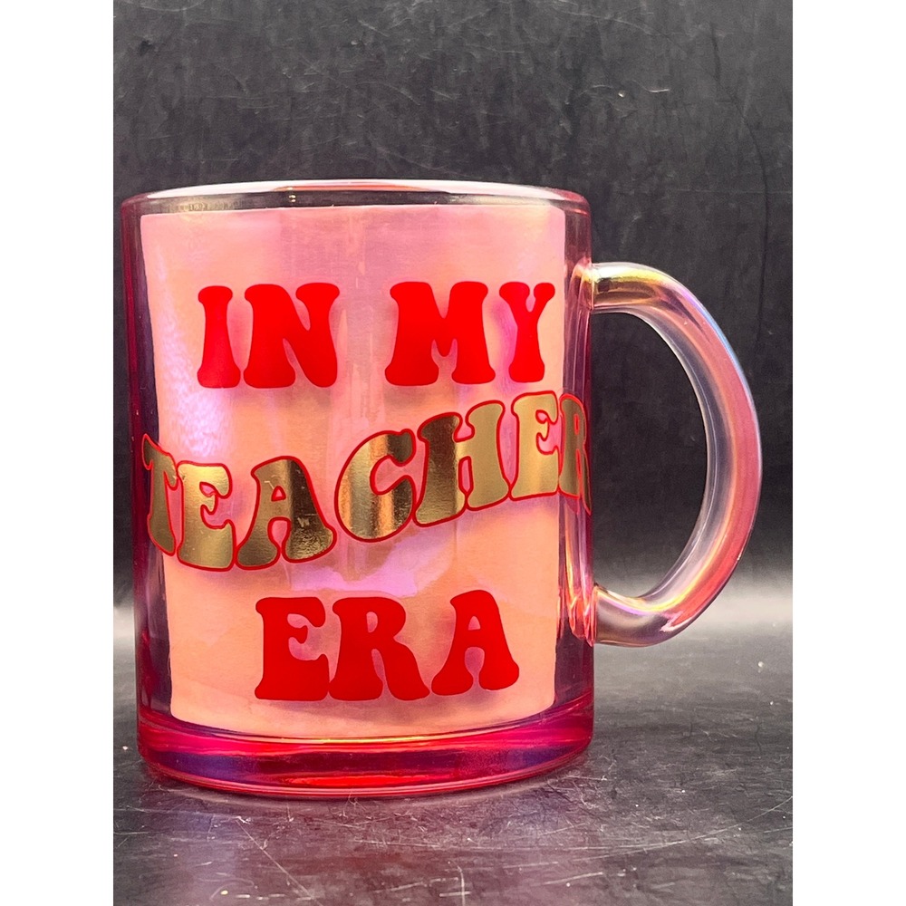"In My Teacher Era" Teacher Coffee Tea Mug‎ 4.25" Tall x 3.25" Diameter 16 oz
